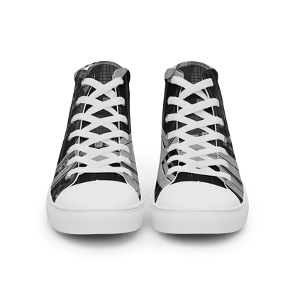 Women's High Top Canvas Shoes - Concrete Harmony