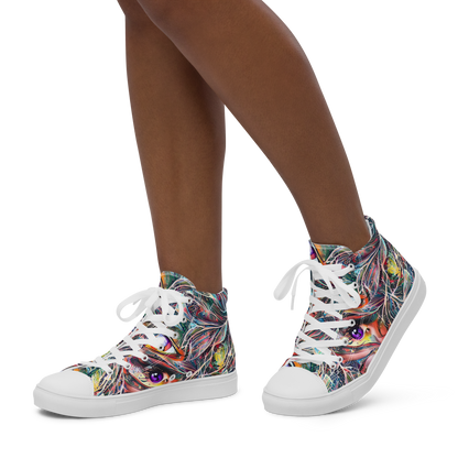 Women's High Top Canvas Shoes - Prismatic Reverie