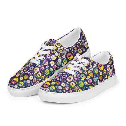 Women's Lace-Up Canvas Shoes - Whimsical Eyescape