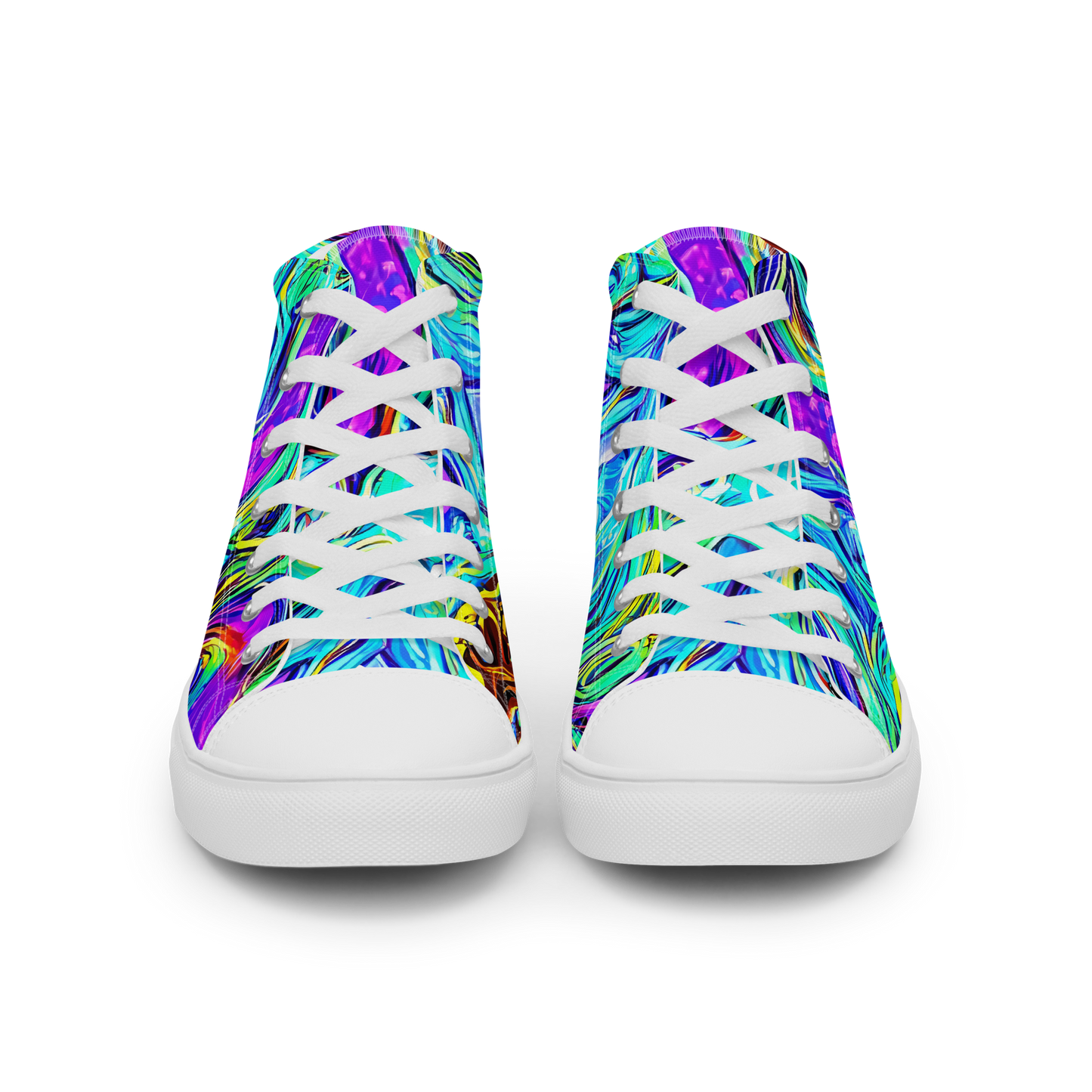 Women's High Top Canvas Shoes - Mystic Iridescence