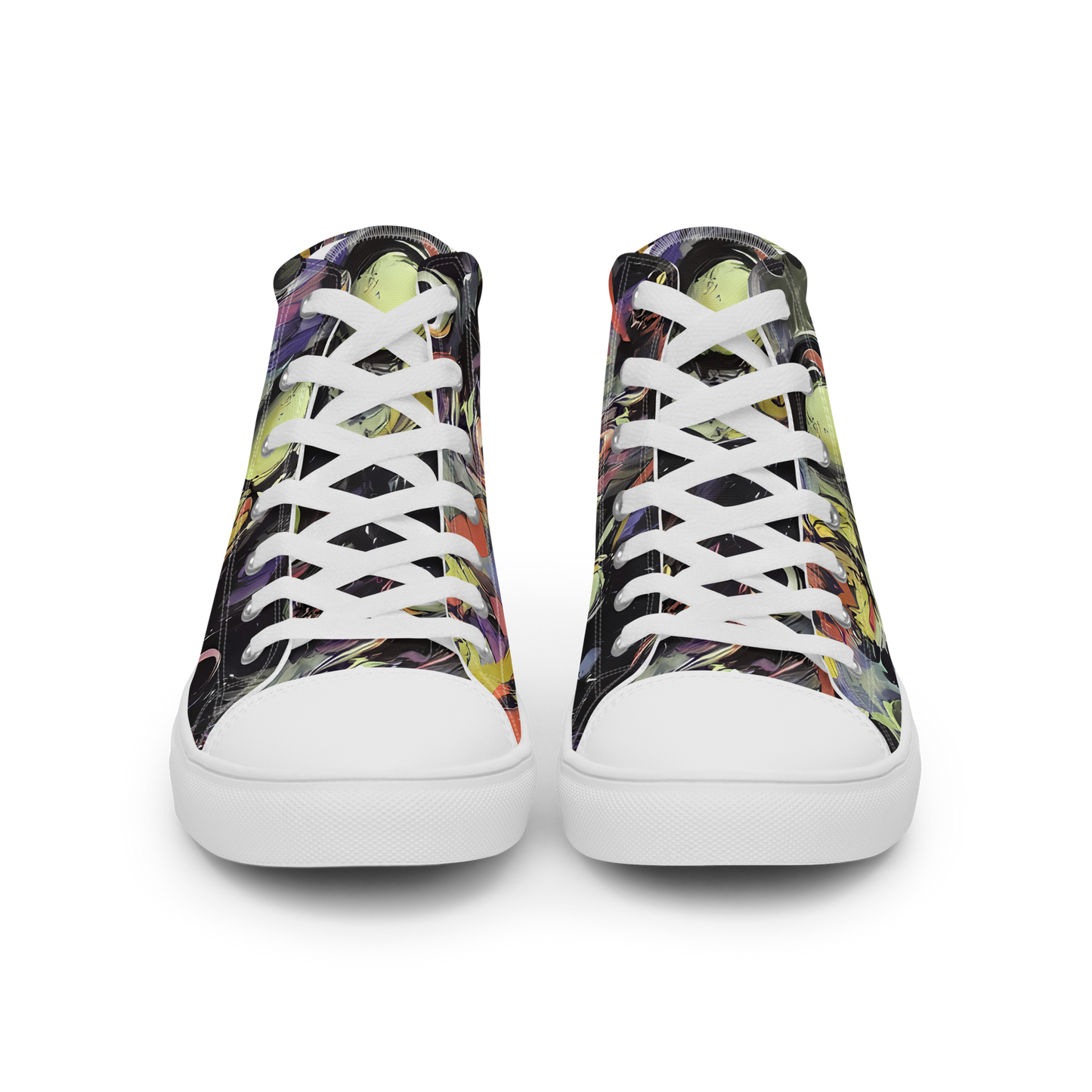 Men's High Top Canvas Shoes - Fires of the Void