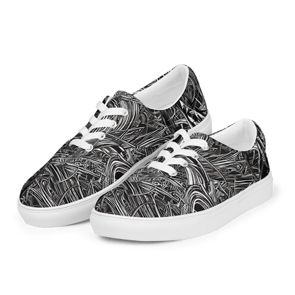 Women's Lace-Up Canvas Shoes - Mesmeric Tangles