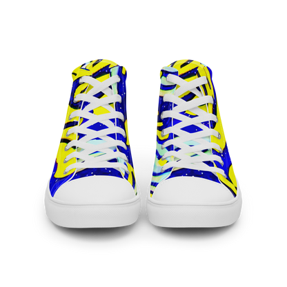 Men's High Top Canvas Shoes - Electric Horizon