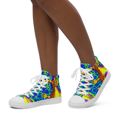 Women's High Top Canvas Shoes - Sprawling Spectacle