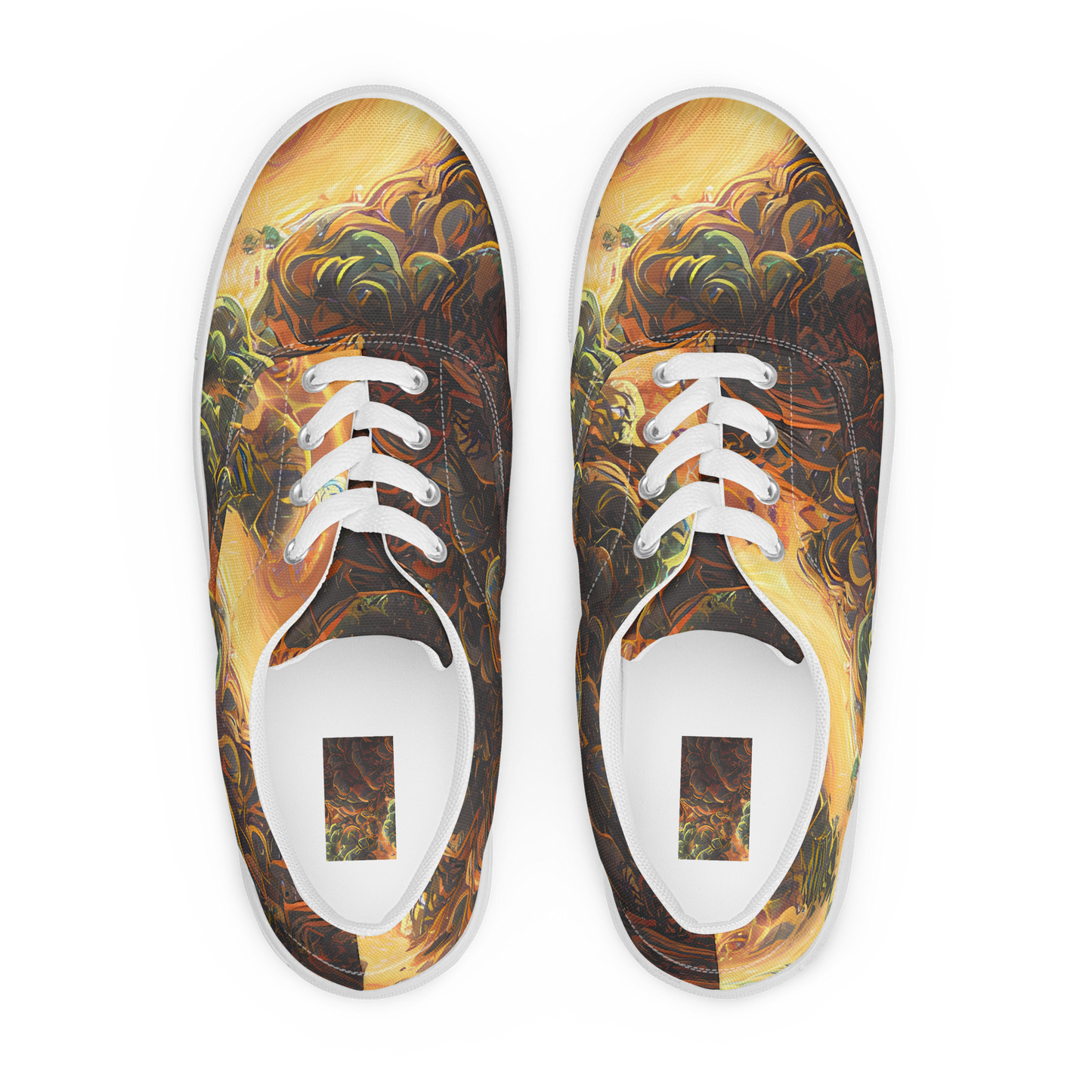 Men's Lace-Up Canvas Shoes - Volcanic Cascade