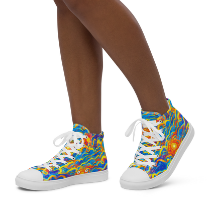 Women's High Top Canvas Shoes - Chroma Ripple