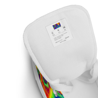 Men's High Top Canvas Shoes - Nebula Symphony