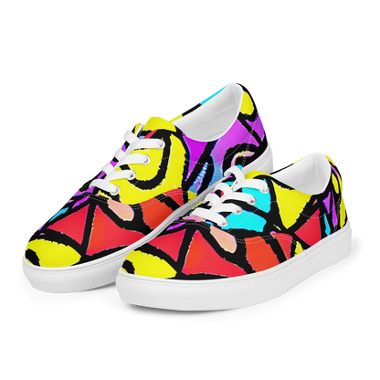 Women's Lace-Up Canvas Shoes - Radiant Chaos