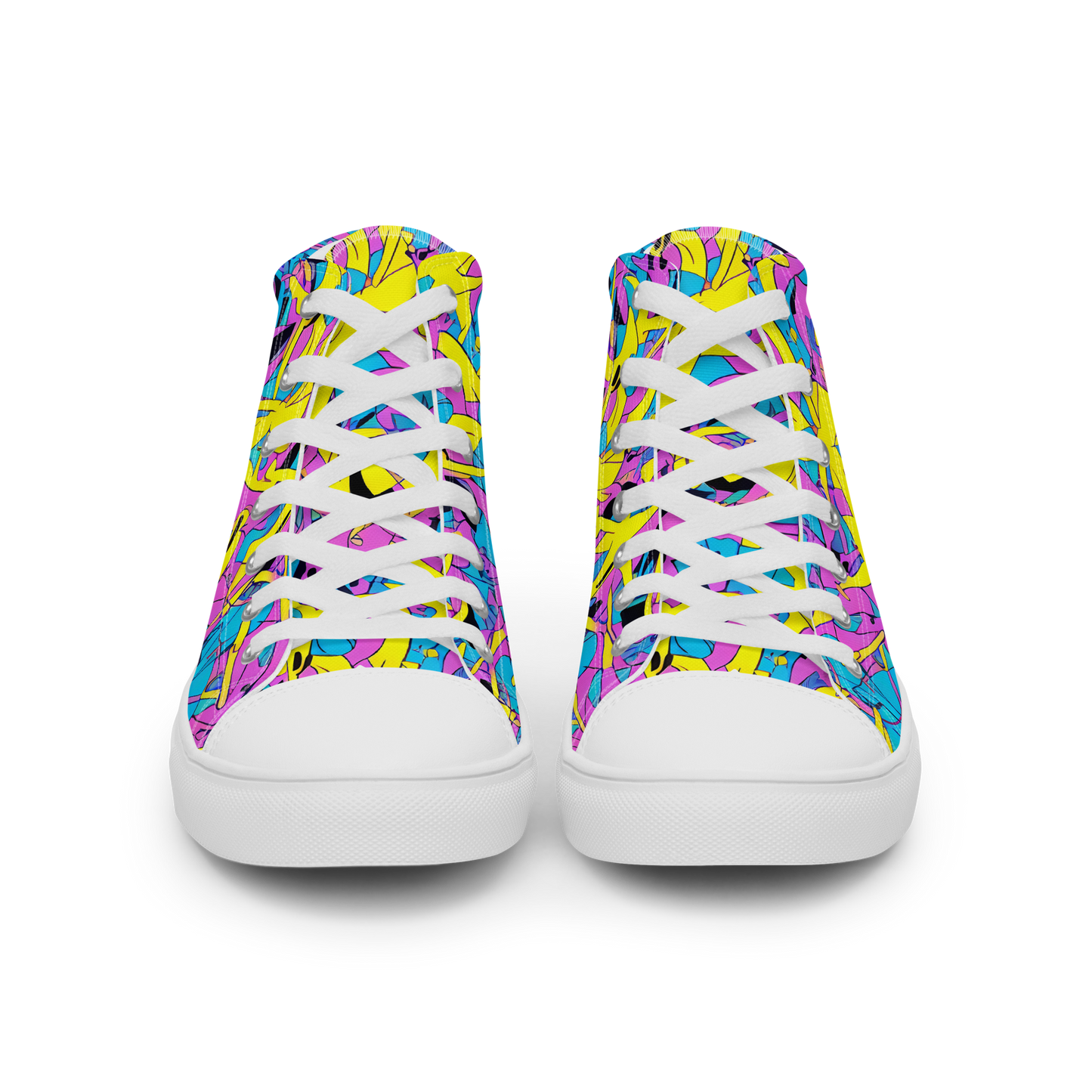 Men's High Top Canvas Shoes - Neon Jive