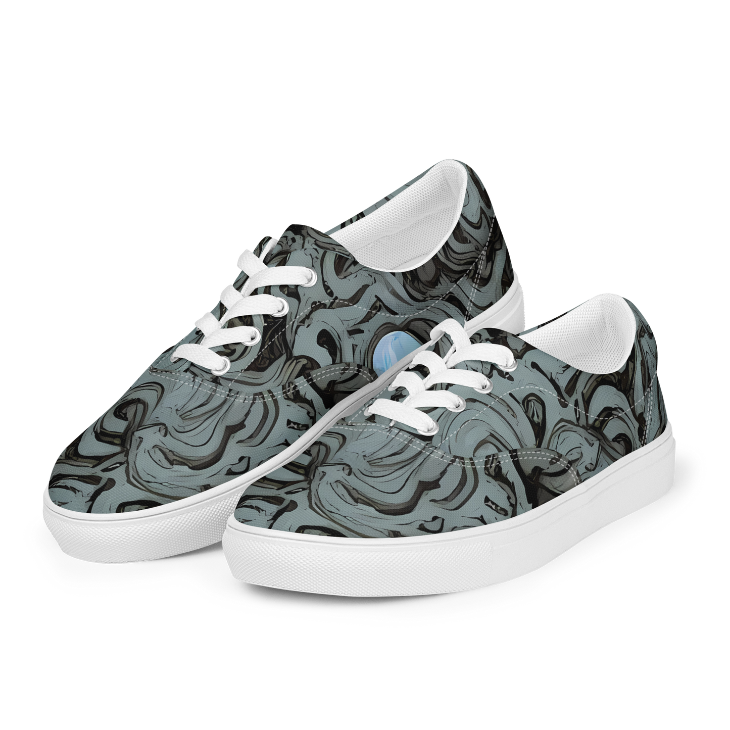 Women's Lace-Up Canvas Shoes - Caruso Swirl