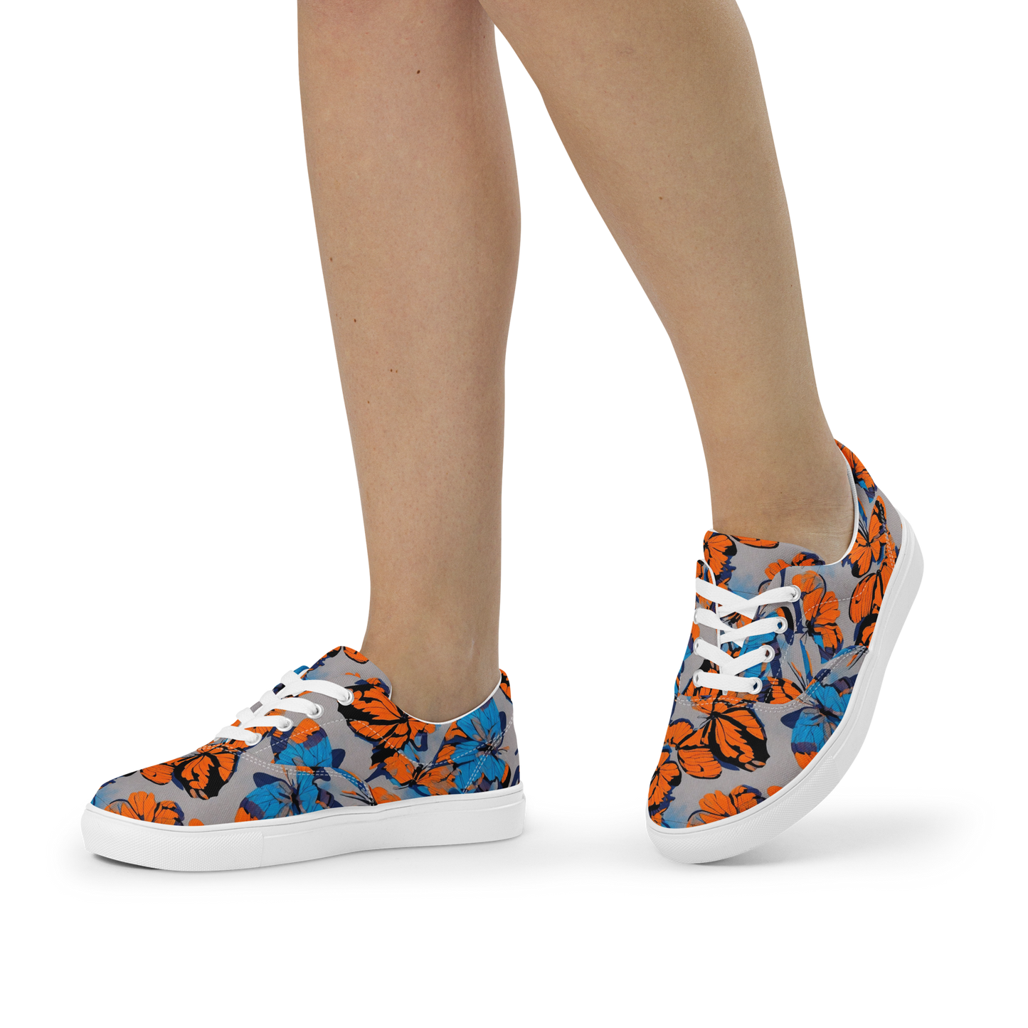 Women's Lace-Up Canvas Shoes - Flutter Wave