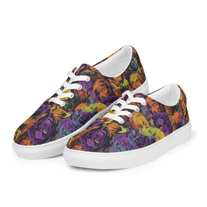 Women's Lace-Up Canvas Shoes - Kaleidoscopic Spirits