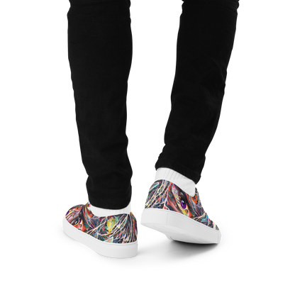 Men's Lace-Up Canvas Shoes - Prismatic Reverie