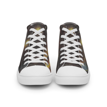 Men's High Top Canvas Shoes - Quantum Illusions