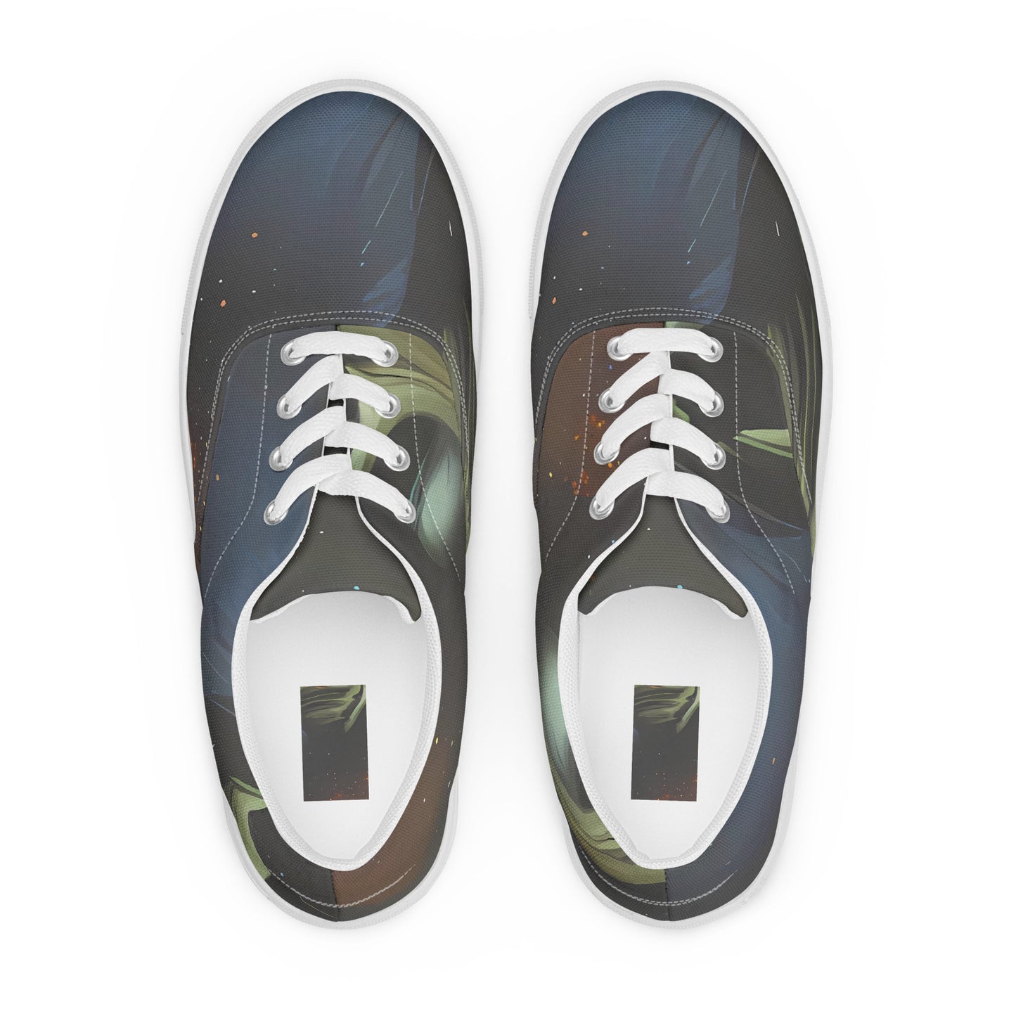 Women's Lace-Up Canvas Shoes - Ethereal Echoes