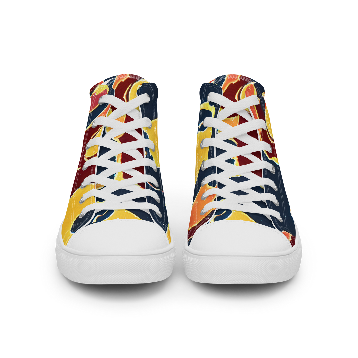 Men's High Top Canvas Shoes - Sunset Silhouette