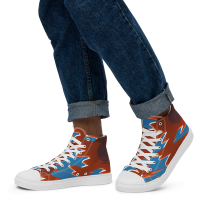 Men's High Top Canvas Shoes - Desert Vortex