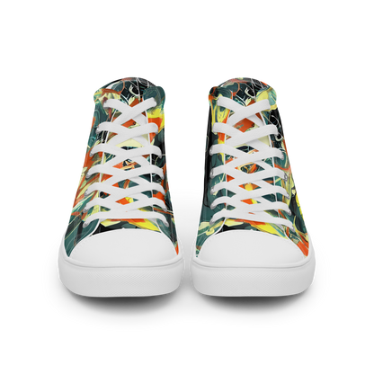 Men's High Top Canvas Shoes - Fluid Firestorm