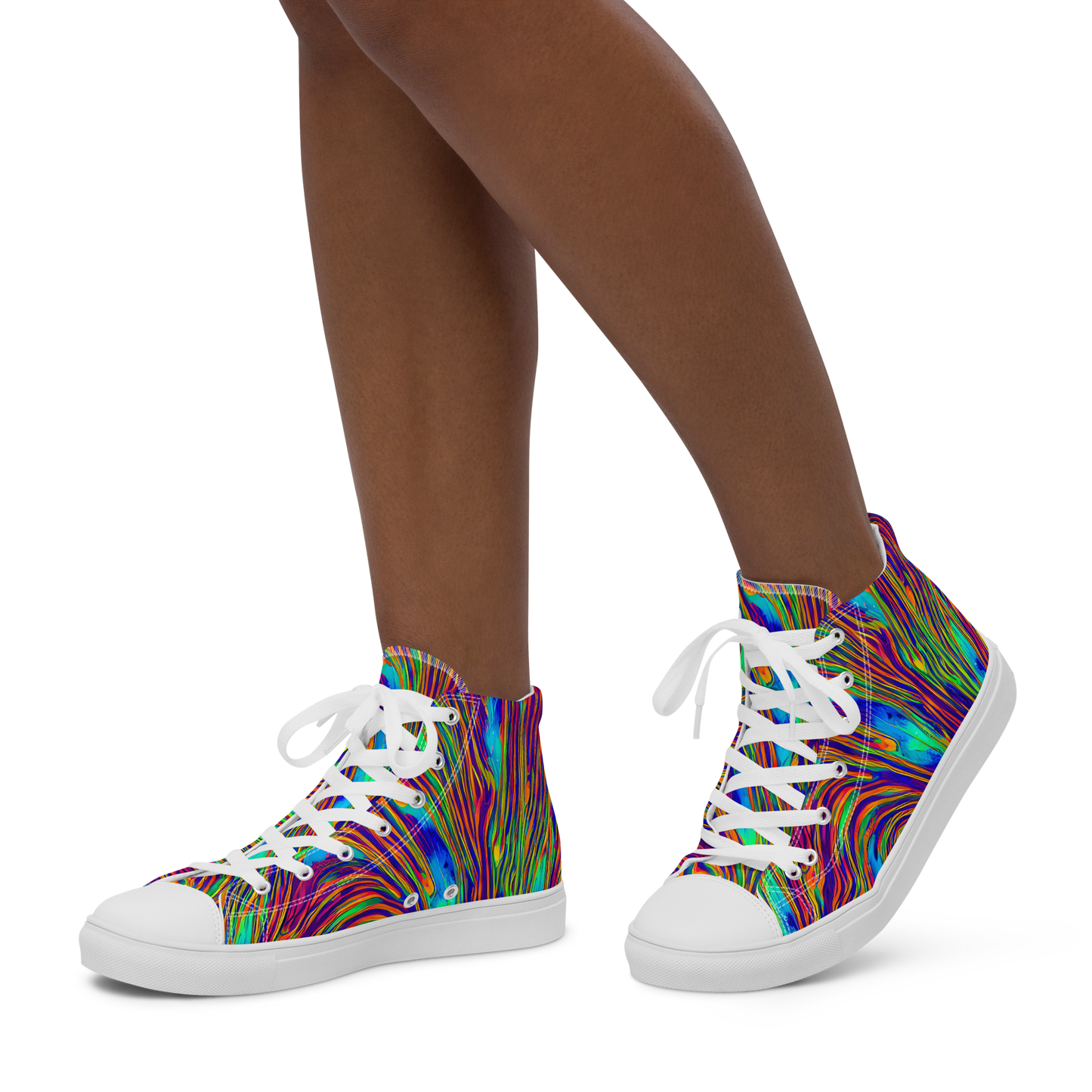 Women's High Top Canvas Shoes - Lux Waves