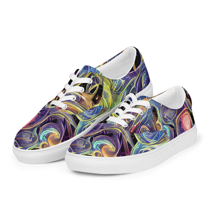 Women's Lace-Up Canvas Shoes - Lebacq Swirl