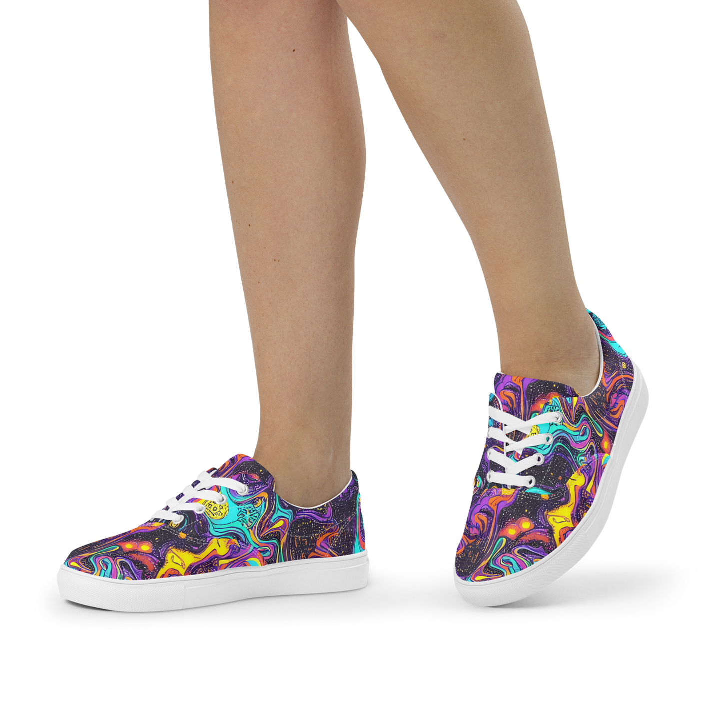 Women's Lace-Up Canvas Shoes - Hutty Nebula