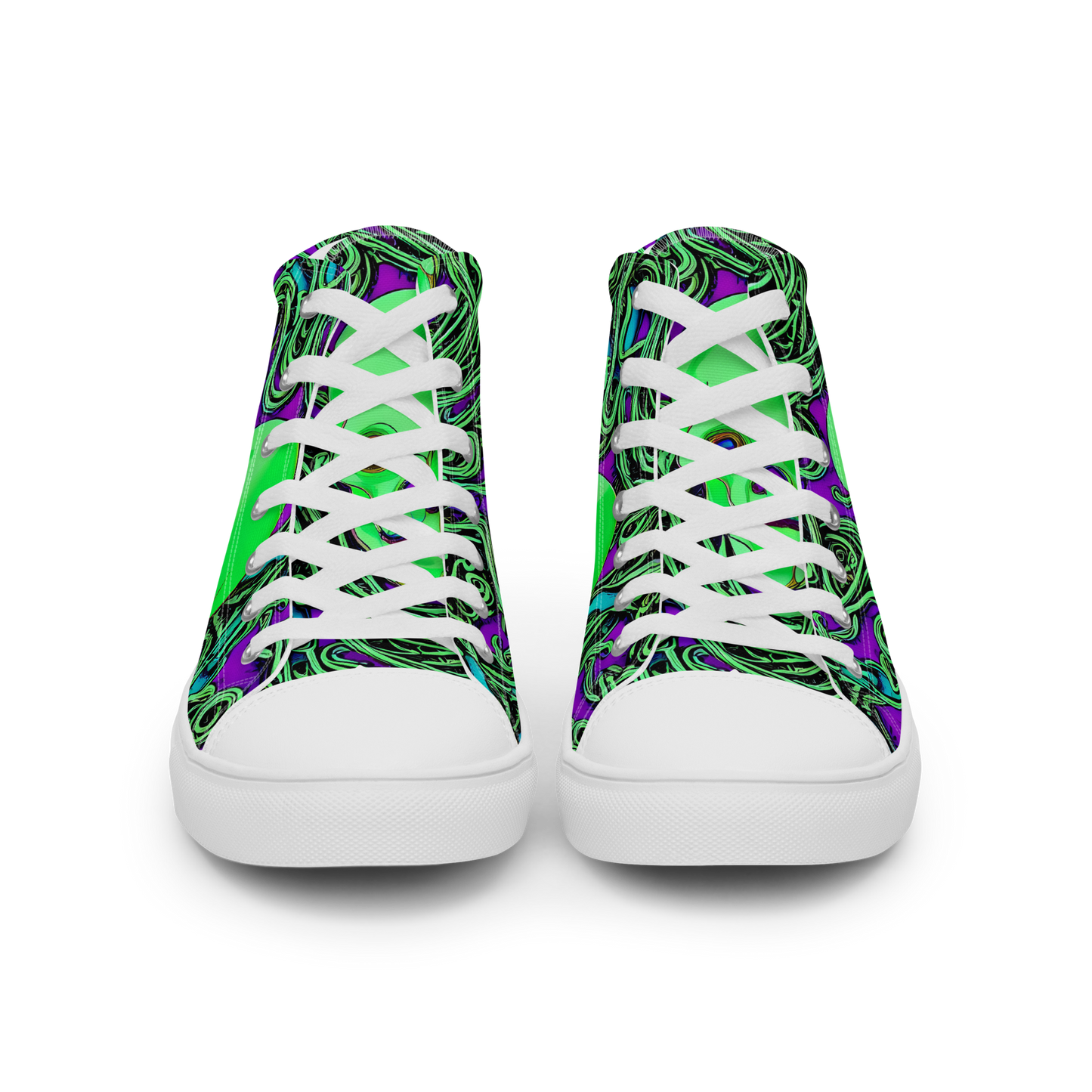 Women's High Top Canvas Shoes - Ghostly Labyrinth