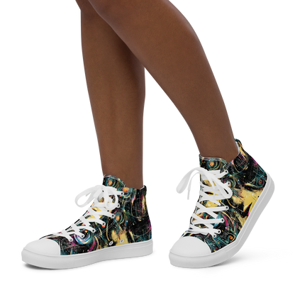 Women's High Top Canvas Shoes - Celestial Echoes