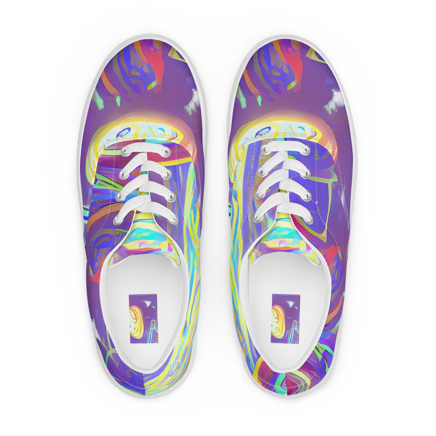 Women's Lace-Up Canvas Shoes - Daliesque Drift