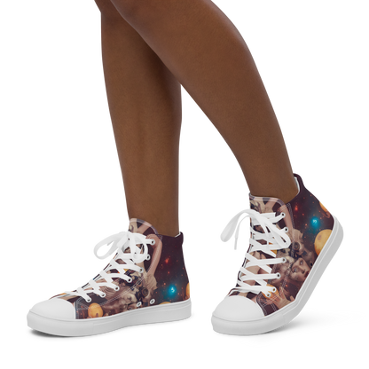 Women's High Top Canvas Shoes - Nebula Siren