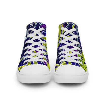 Women's High Top Canvas Shoes - Celestial Scribbles