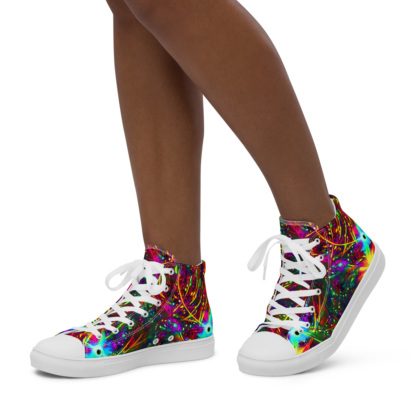 Women's High Top Canvas Shoes - Stellar Burst