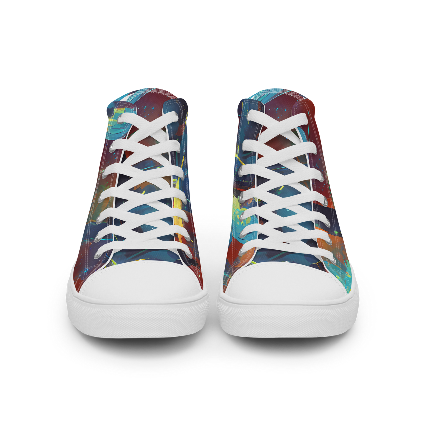 Men's High Top Canvas Shoes - Journey Through Infinity