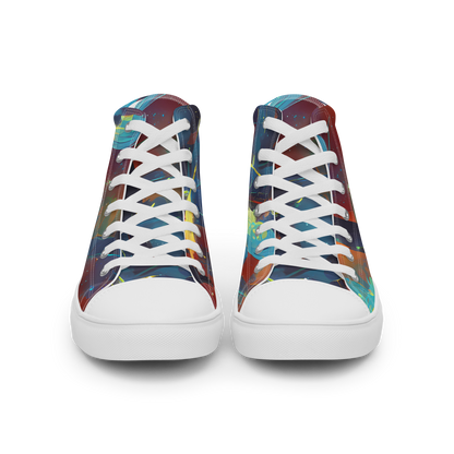 Men's High Top Canvas Shoes - Journey Through Infinity