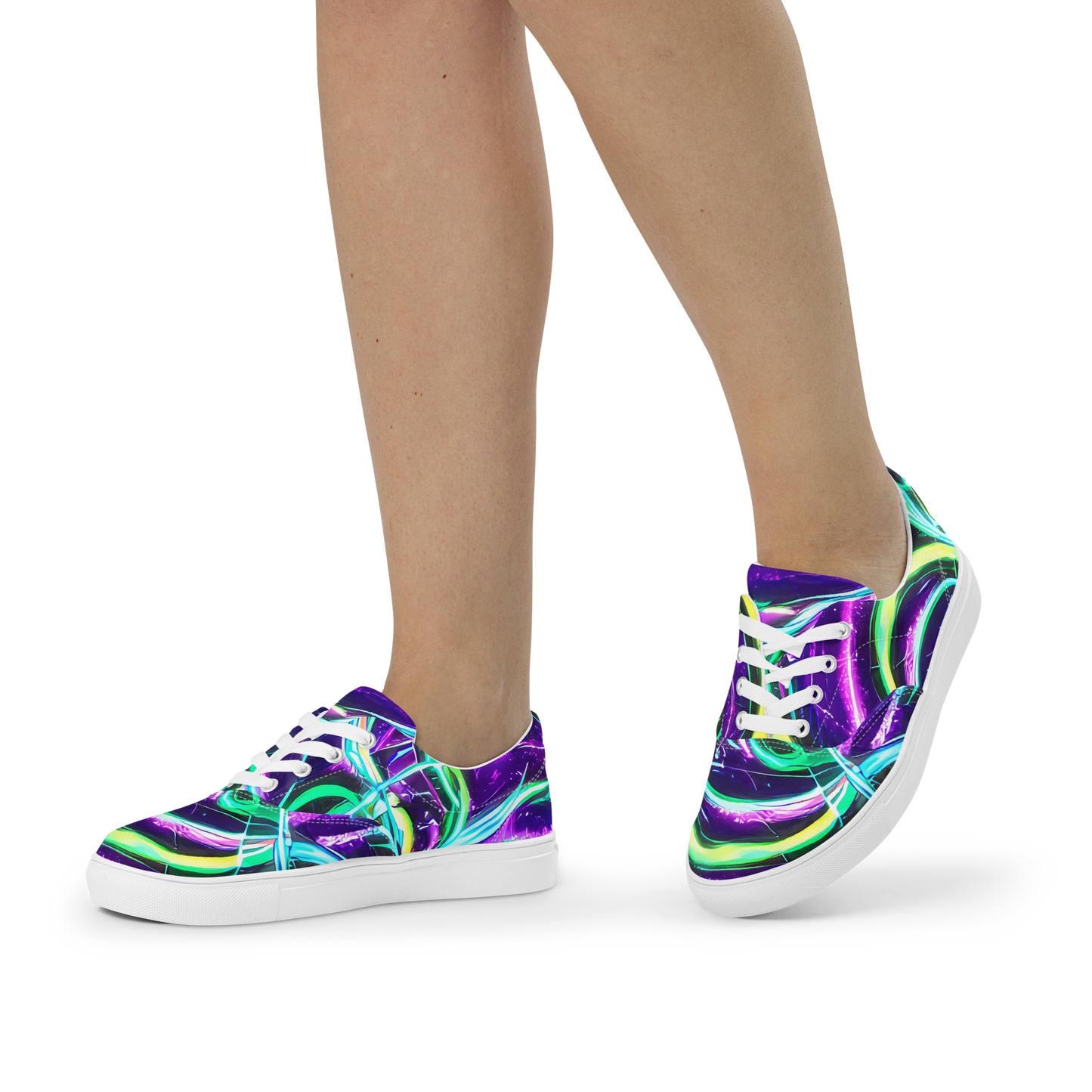 Women's Lace-Up Canvas Shoes - Quesnel's Vortex