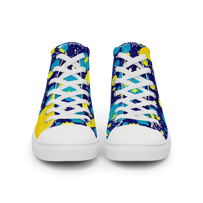 Women's High Top Canvas Shoes - Starburst Splash