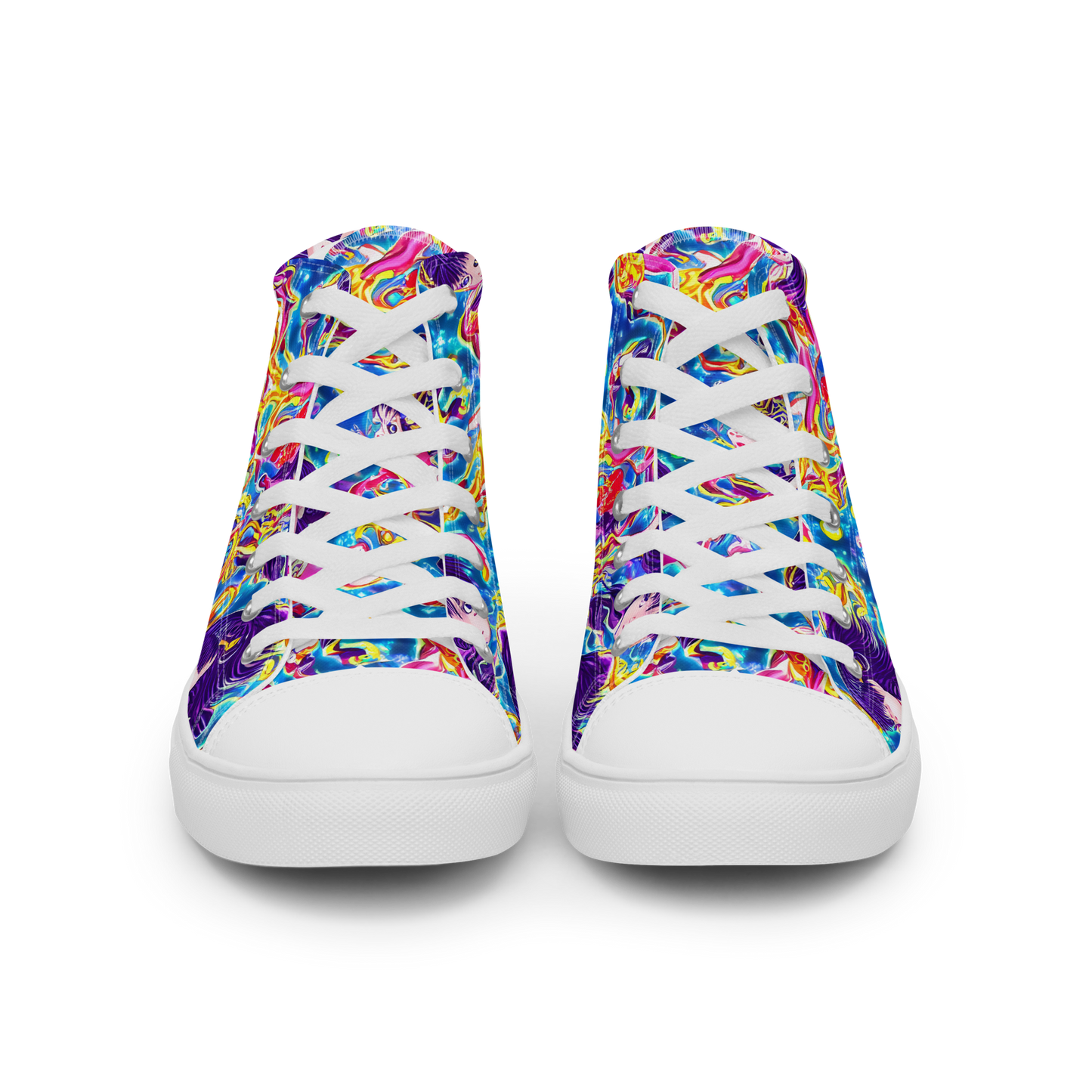 Women's High Top Canvas Shoes - Aquatic Whim