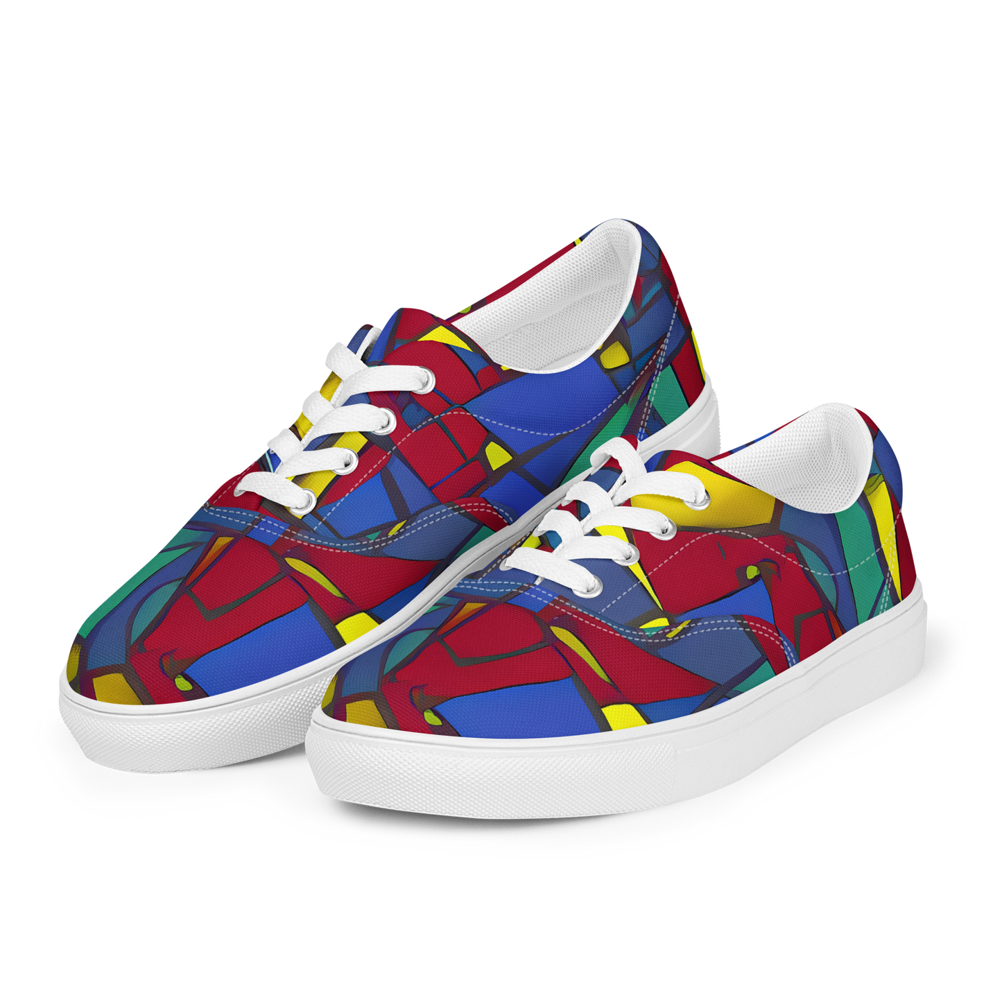 Men's Lace-Up Canvas Shoes - Vibrant Vexation