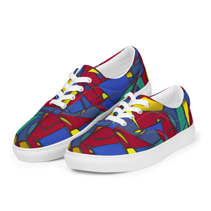 Men's Lace-Up Canvas Shoes - Vibrant Vexation