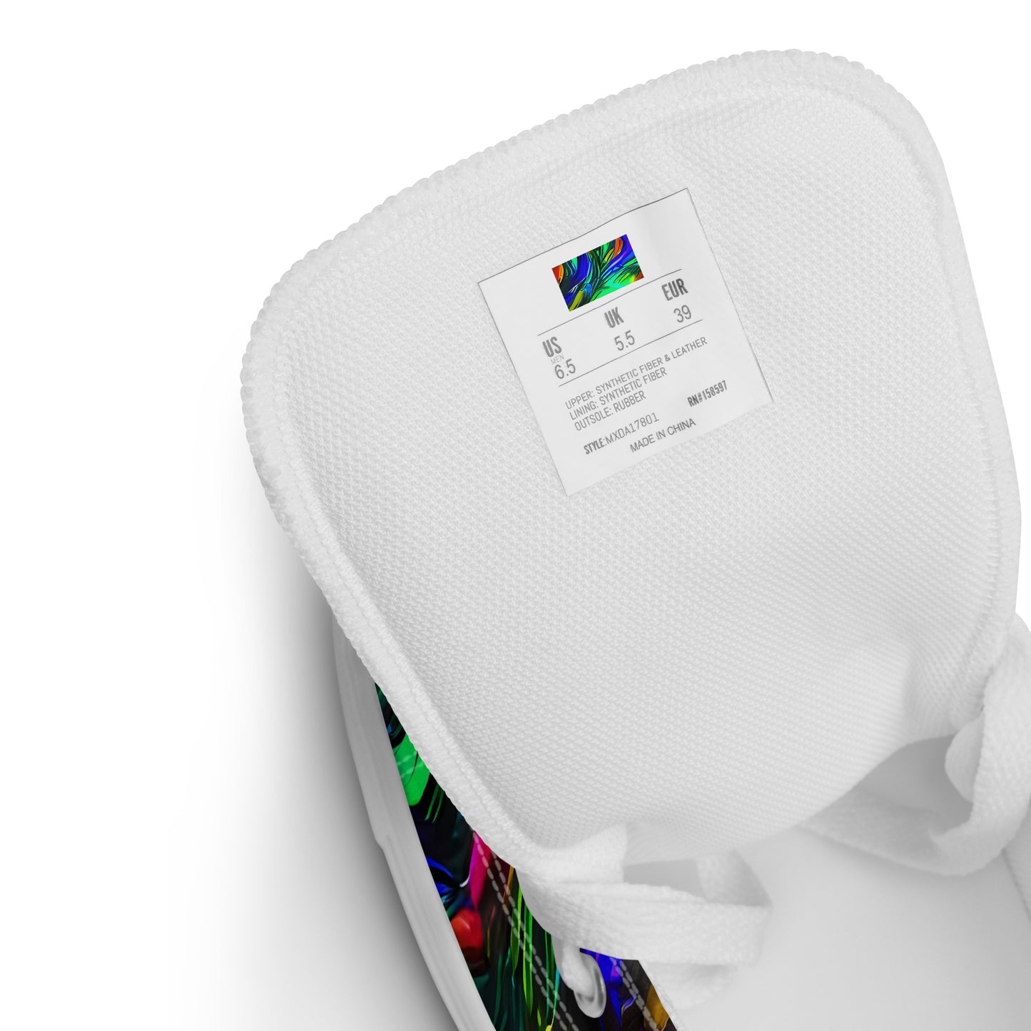 Men's High Top Canvas Shoes - Calraet Swirl