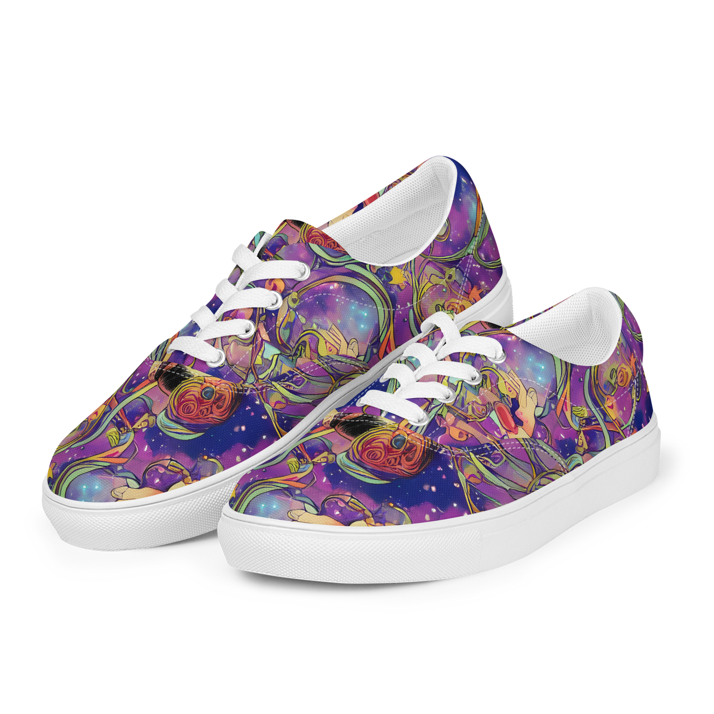 Men's Lace-Up Canvas Shoes - Spiral of Stardust