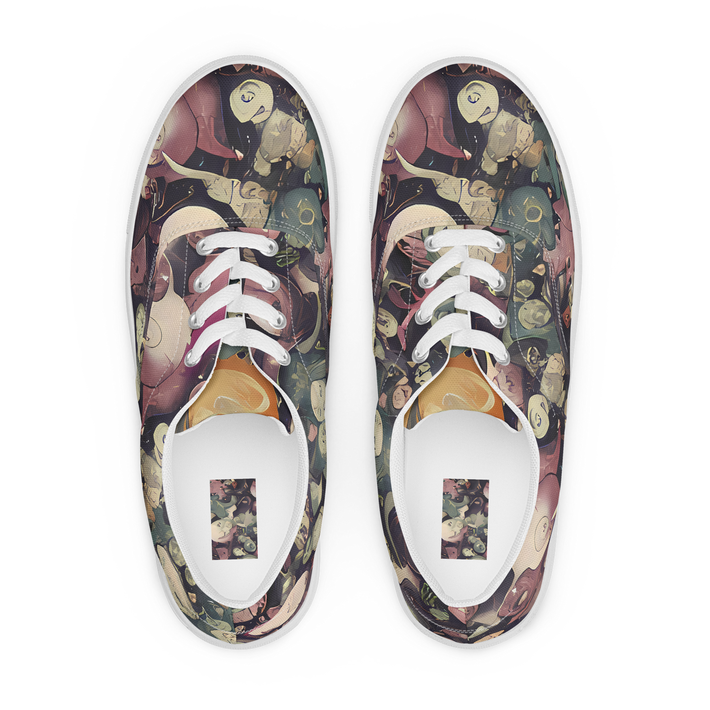 Women's Lace-Up Canvas Shoes - Visions of the Unseen