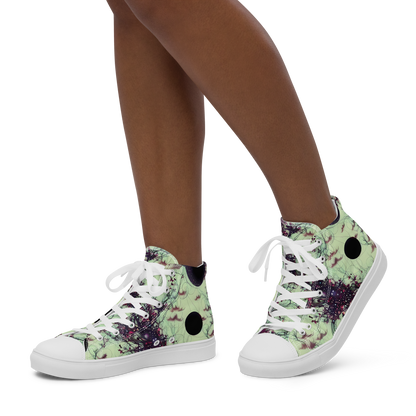 Women's High Top Canvas Shoes - Celestial Bloom