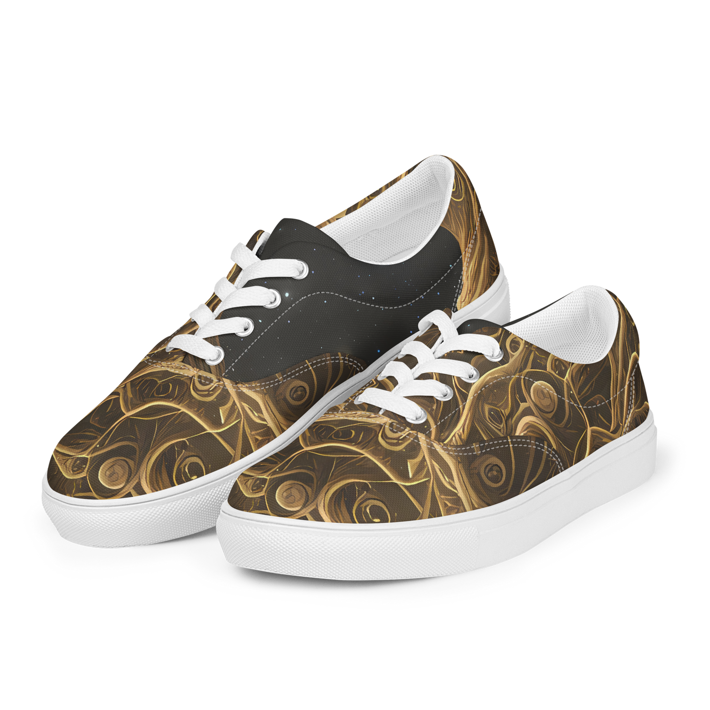 Women's Lace-Up Canvas Shoes - Gilded Reverie