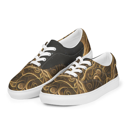 Women's Lace-Up Canvas Shoes - Gilded Reverie