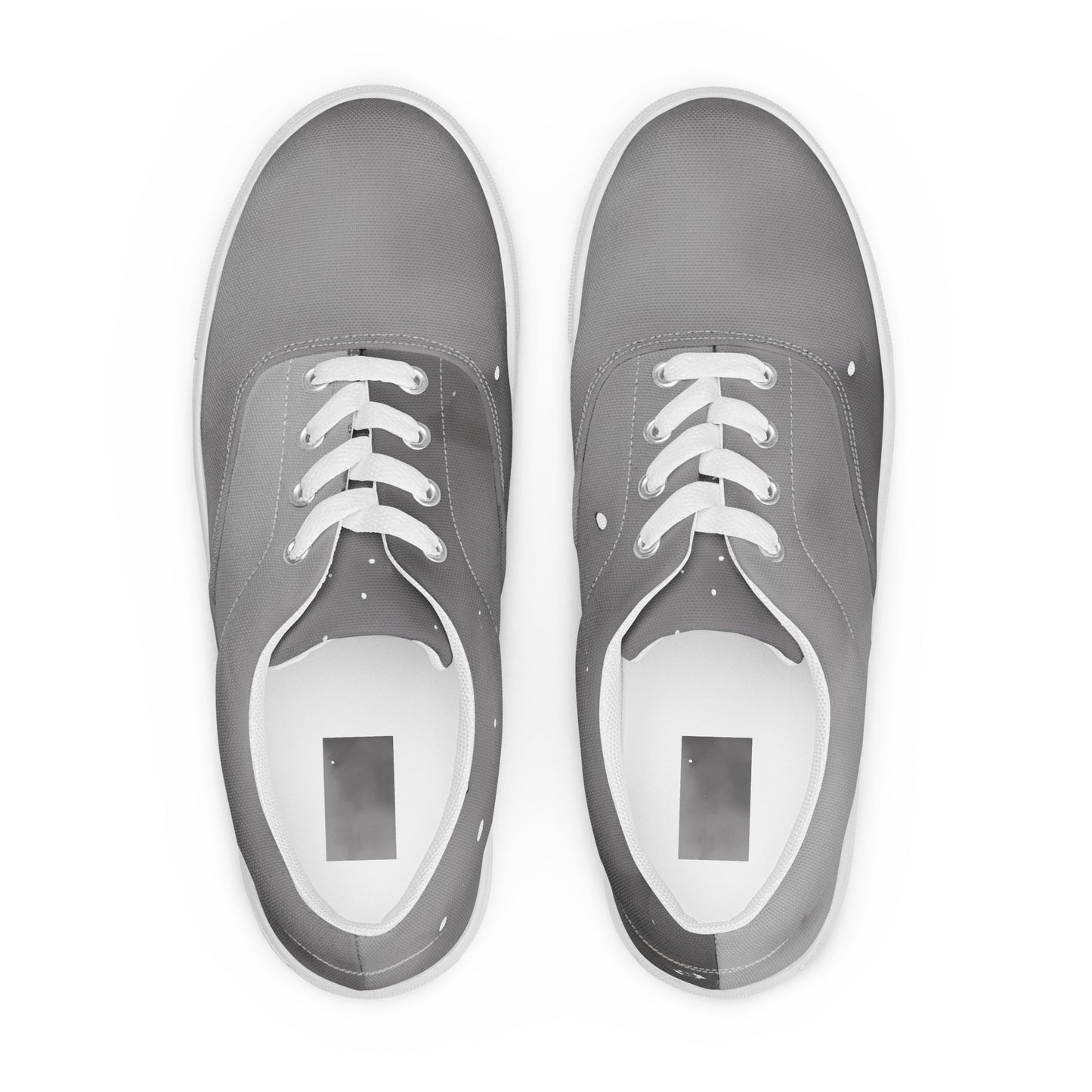 Women's Lace-Up Canvas Shoes - Monochrome Dreams