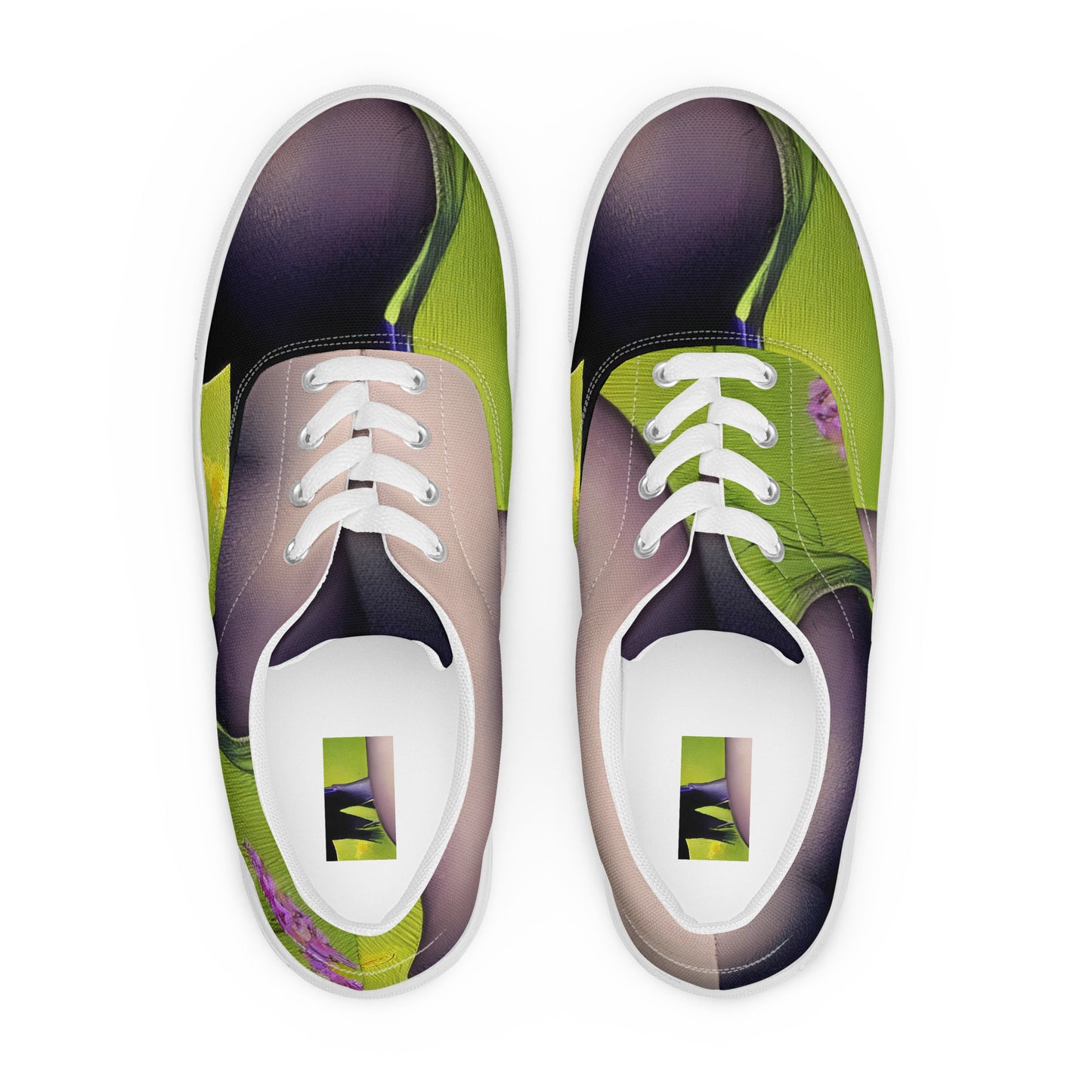 Women's Lace-Up Canvas Shoes - Verdant Safari