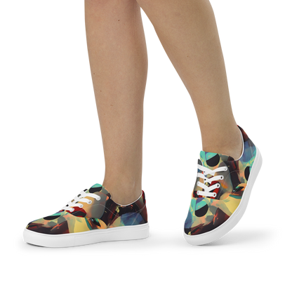 Women's Lace-Up Canvas Shoes - Astral Reflections