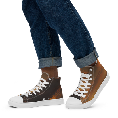 Men's High Top Canvas Shoes - Sunset Shores