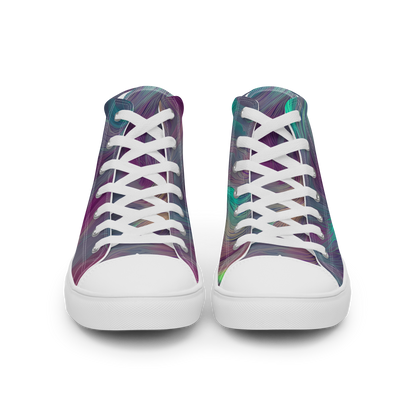 Men's High Top Canvas Shoes - Surreal Tresses