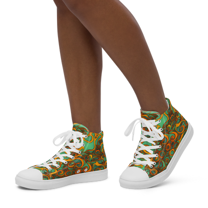 Women's High Top Canvas Shoes - Nebula Nodes